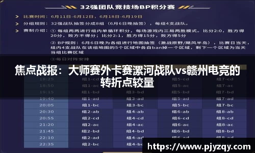 焦点战报：大师赛外卡赛漯河战队vs赣州电竞的转折点较量